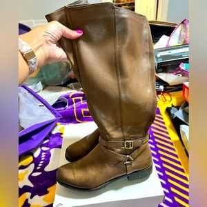 Brown Wide Calf Boots